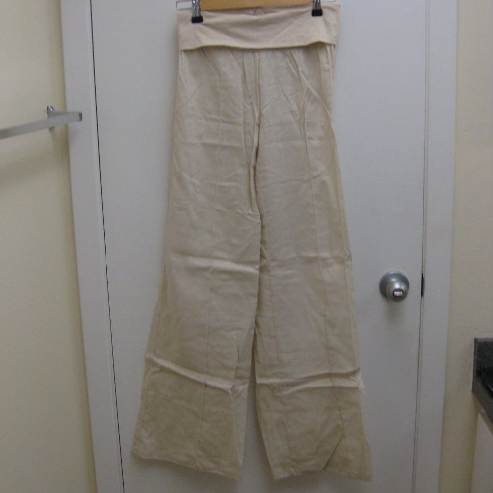 NWT Arden B tan khaki linen pants XS extra small